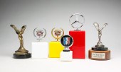 SIX AUTOMOBILE HOOD ORNAMENTS