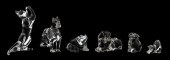 SIX BACCARAT CRYSTAL ANIMAL PA