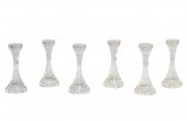 SIX BACCARAT CRYSTAL CANDLESTI