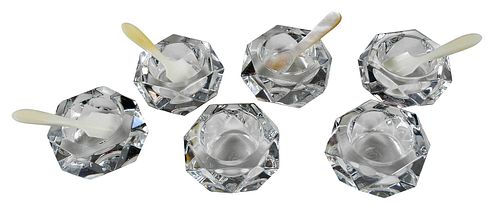 SIX BACCARAT CRYSTAL SALT