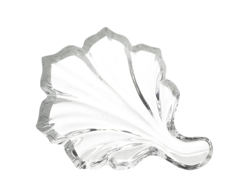 SIX BACCARAT LEAF-FORM NUT