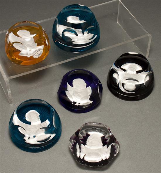 Six Baccarat sulphide glass