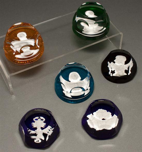 Six Baccarat sulphide glass