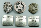 Six badges: three Baltimore Ci