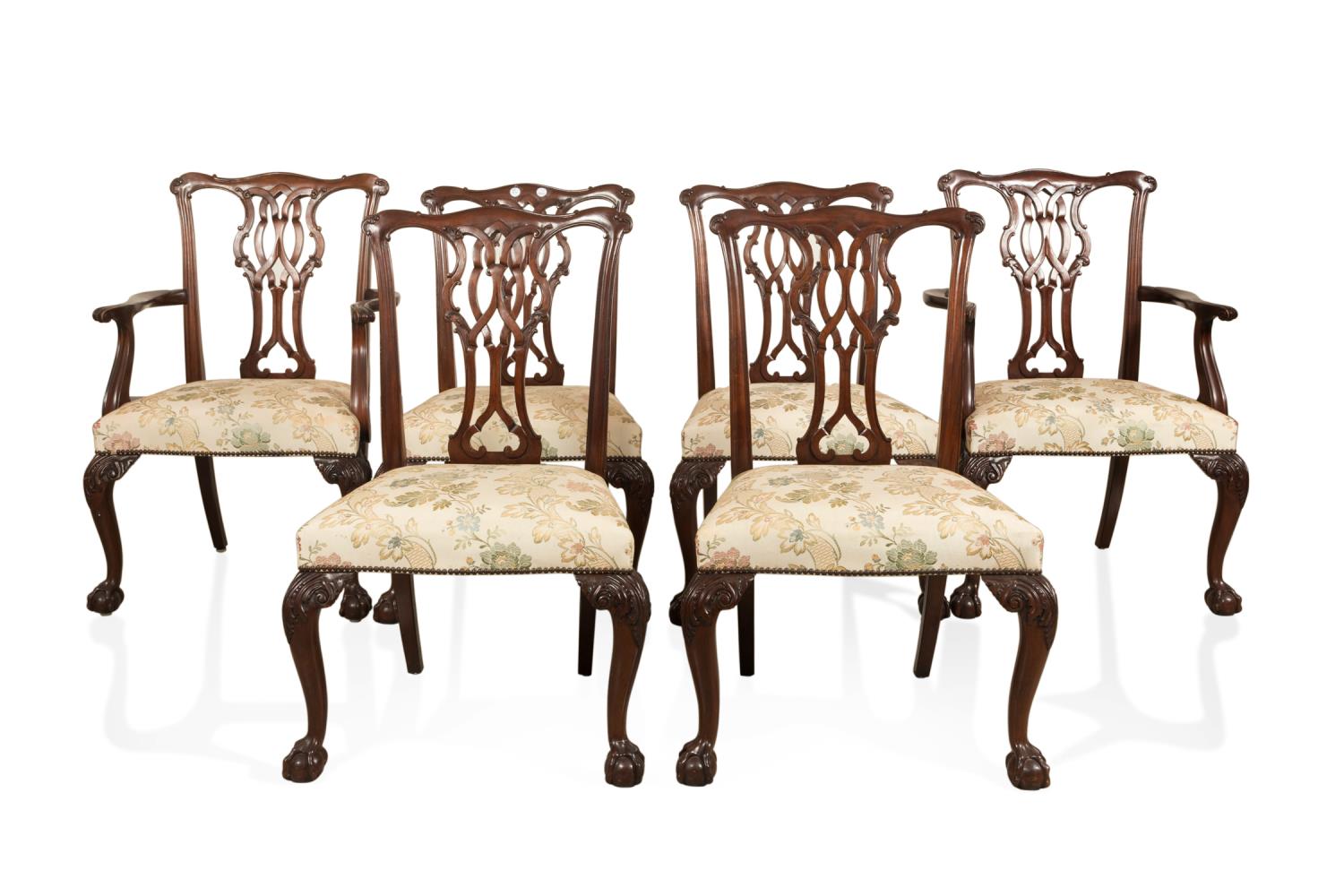 SIX BAKER CHIPPENDALE STYLE