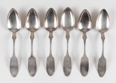 SIX BALTIMORE COIN SILVER TABL