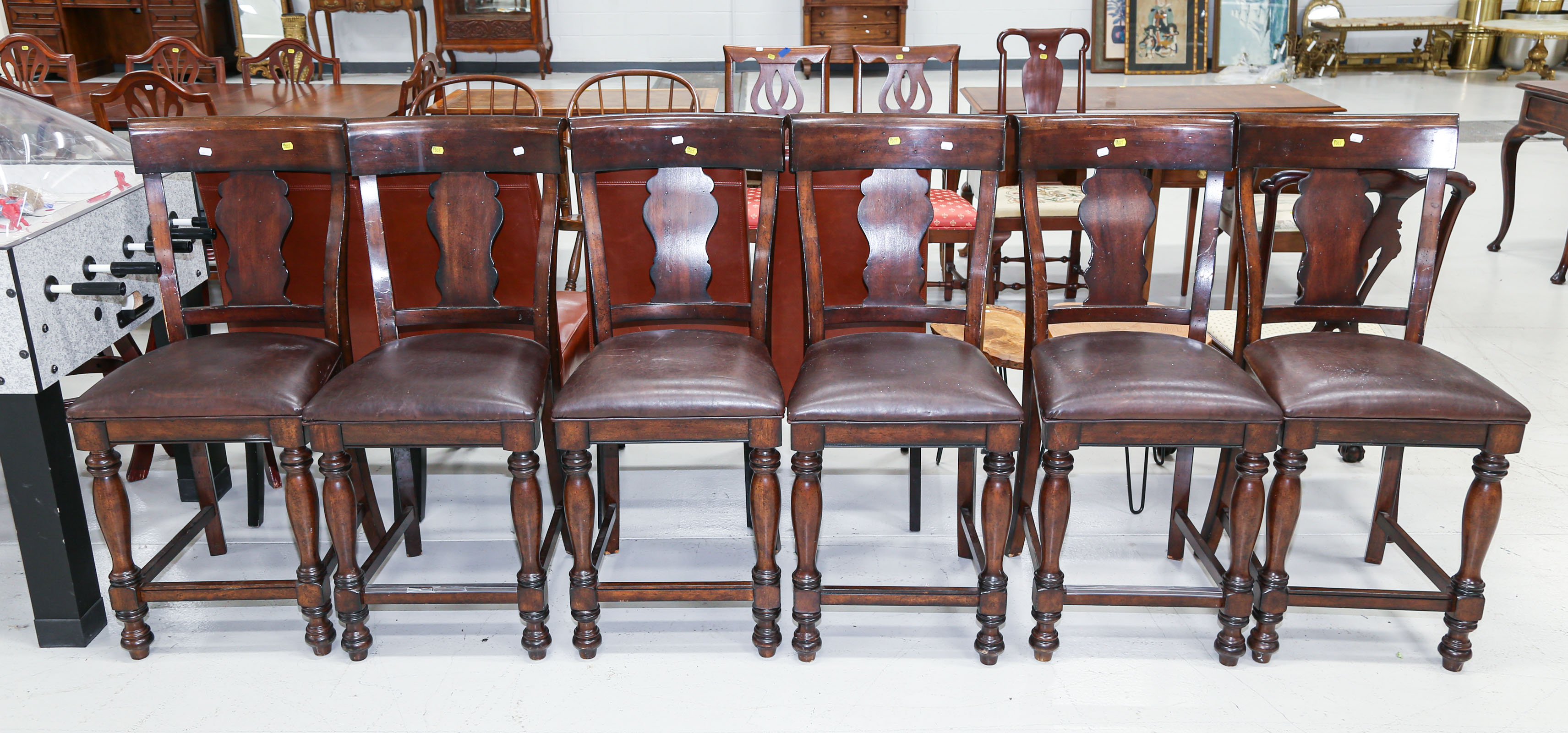 SIX BAR CHAIRS Approximately 42 1/2