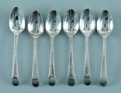 Six Bateman English silver spo