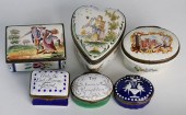 SIX BATTERSEA BILSTON ENAMEL B