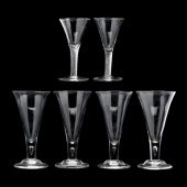 SIX BLOWN FEDERAL STYLE GLASSE