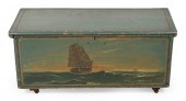 SIX-BOARD SEA CHEST WITH PAINT
