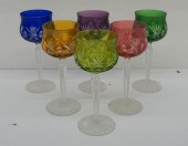 SIX BOHEMIAN VARIED COLOR-TO-C