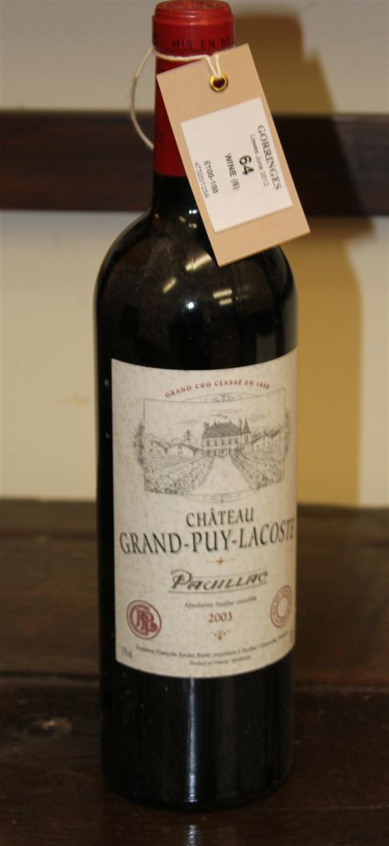 Six bottles including two Chateau