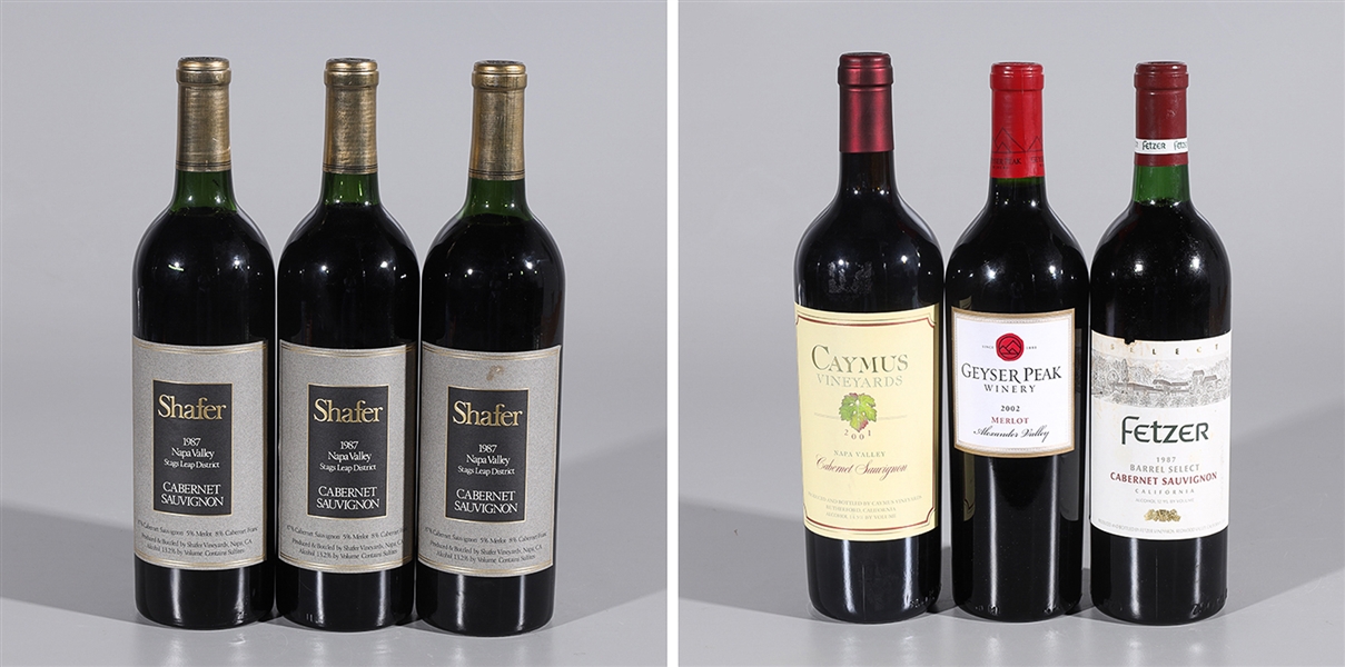 Six bottles of assorted