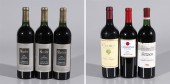 Six bottles of assorted Califo