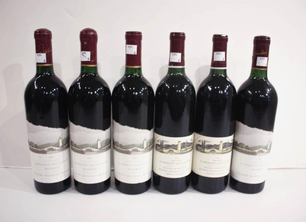 SIX BOTTLES OF ROBERT MONDAVI