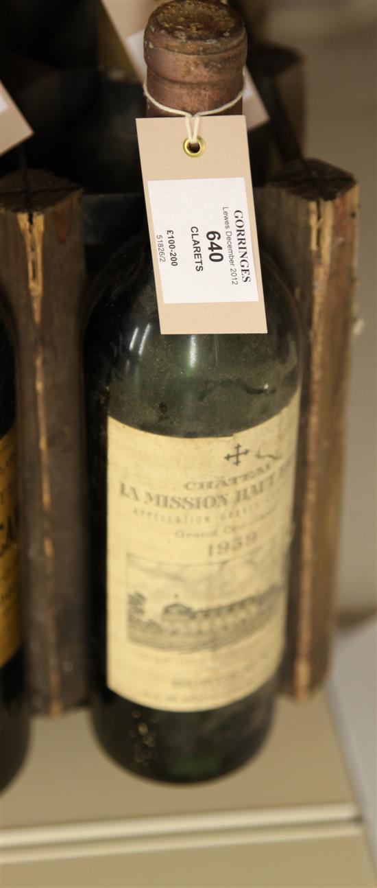 Six bottles of venerable clarets