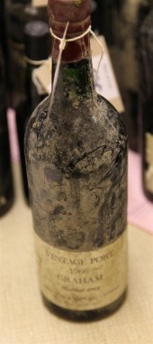 Six bottles of vintage port in