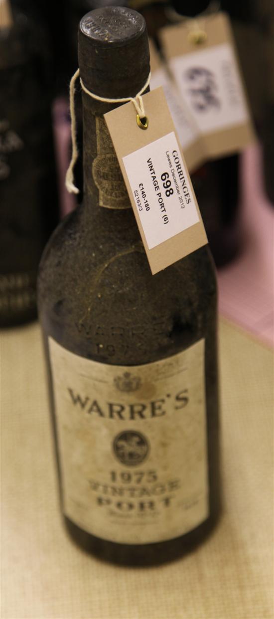 Six bottles of vintage port