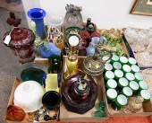 SIX BOXES OF ART GLASS, TO INC