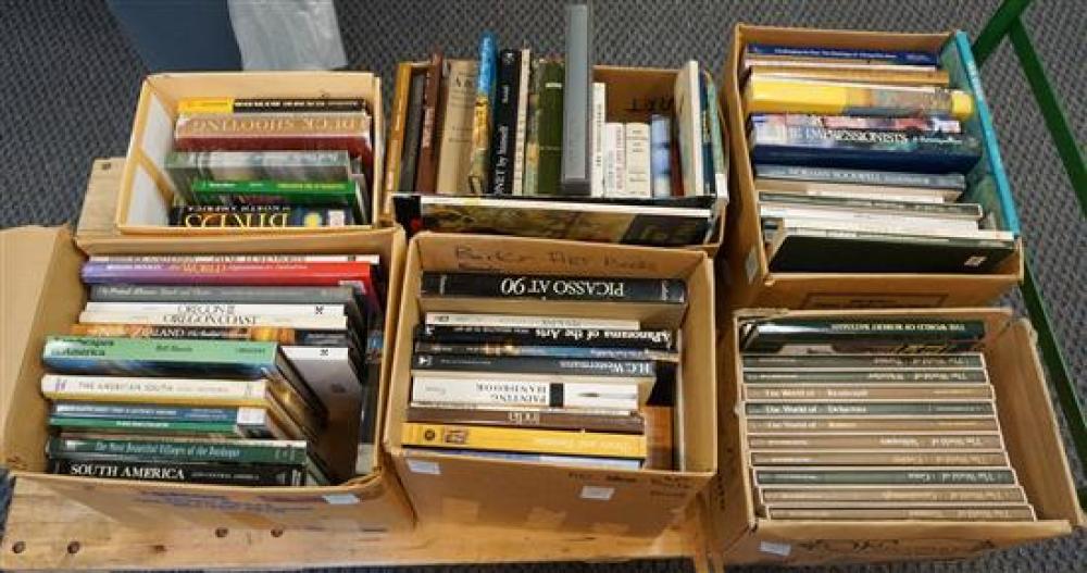 SIX BOXES OF BOOKS RELATING TO
