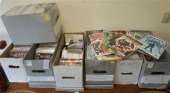 SIX BOXES WITH MARVEL, DC AND
