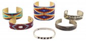 SIX BRACELETS, THREE STERLING