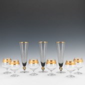 SIX BRANDY SNIFTERS AND THREE