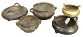 SIX BRONZE CENSORS TO INCLUDE