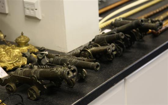 Six Brunei bronze signal cannons