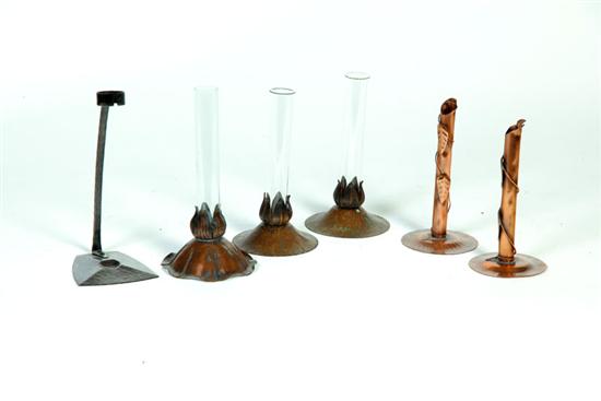 SIX BUD VASES.  American  20th
