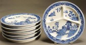 SIX BUFFALO CHINA CHINOSERIE D