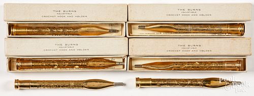 SIX BURNS 14K GOLD CROCHET HOOKS