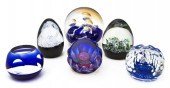 Six Caithness Glass Paperweigh