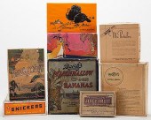 SIX CANDY BOXES AND TWO CHEWIN