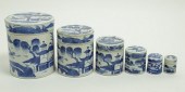 SIX CANTON GRADUATED CANISTERS