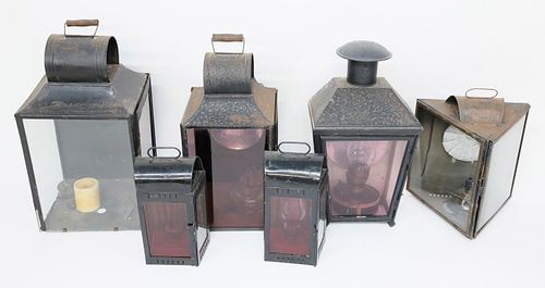 SIX CARRYING AND HANGING TIN
