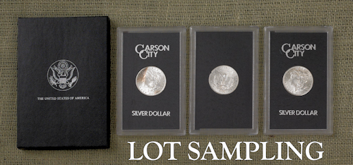 Six Carson City silver dollars. ?