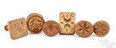 SIX CARVED BUTTERPRINTS, 19TH