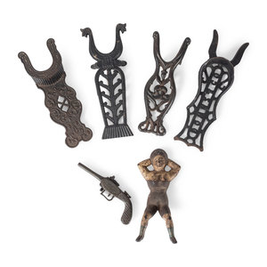Six Cast Iron Boot Jackets 19th