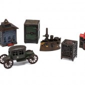 Six Cast Iron Still Banks
Late