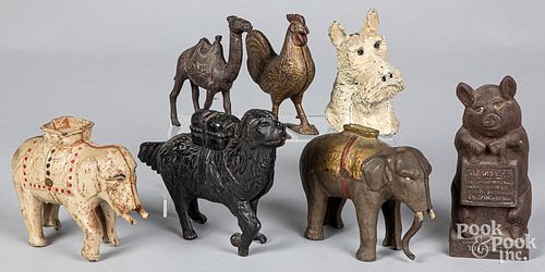 SIX CAST IRON STILL BANKSSix cast