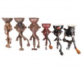 Six cast iron wall mount coffe
