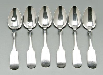 Six Charleston coin silver