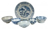SIX CHINESE BLUE AND WHITE BOW