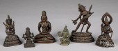 SIX CHINESE BRONZE BUDDHA FIGU