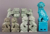 Six Chinese carved hardstone f