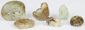 SIX CHINESE CARVED JADES<br>Si