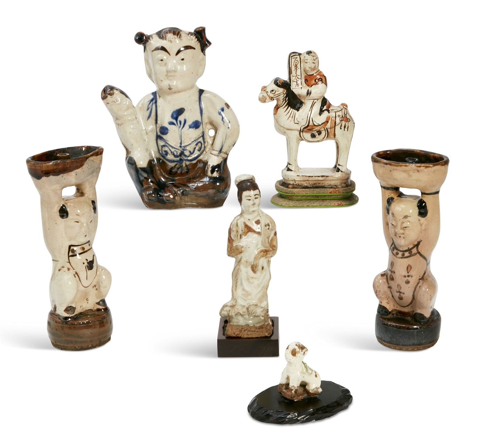 SIX CHINESE CIZHOU GLAZED CERAMIC