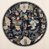Six Chinese Embroidered and Wo